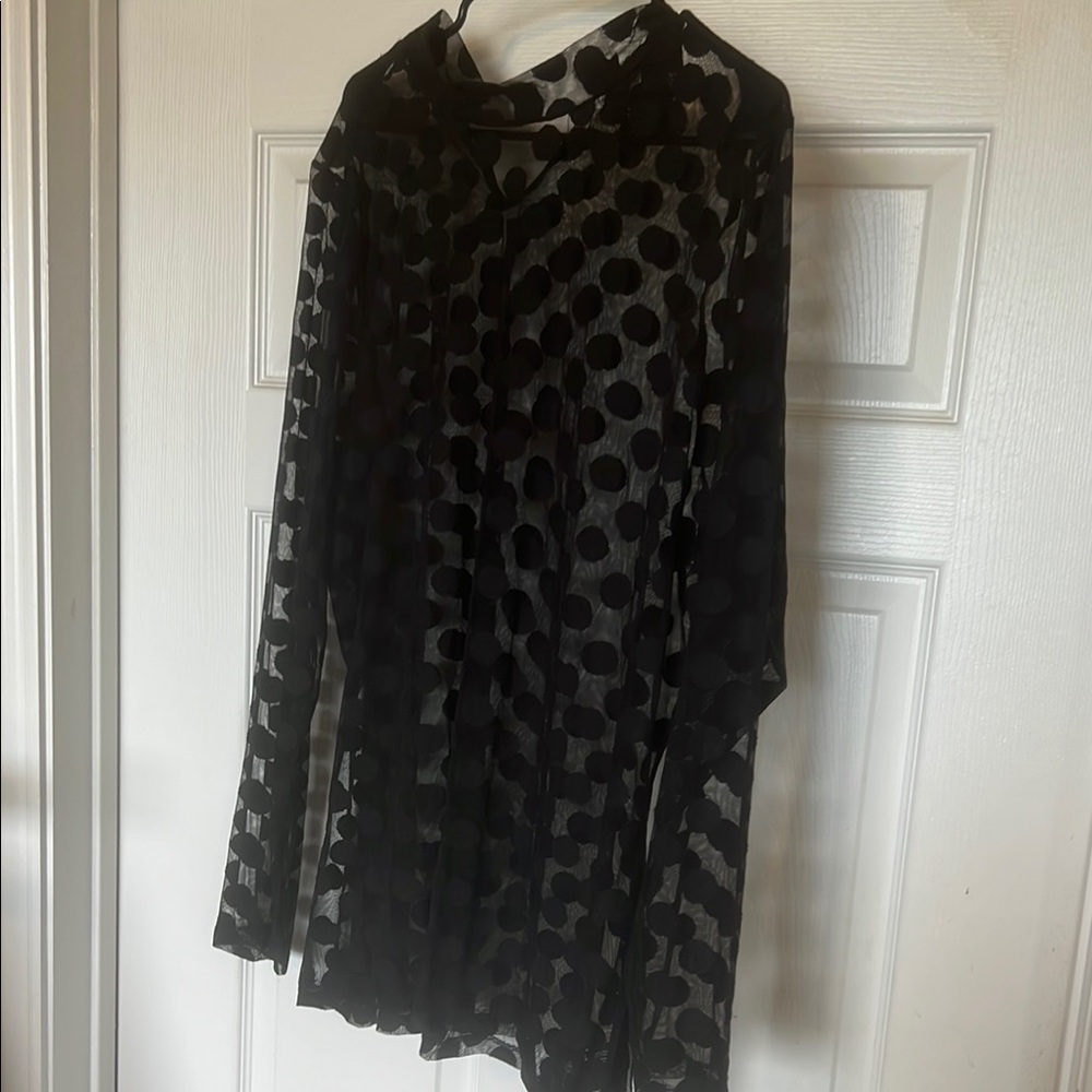 Lane Bryant Black Lace Blouse